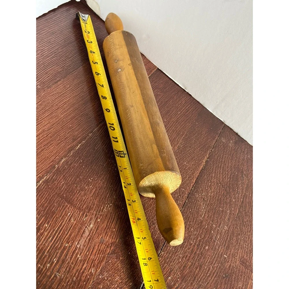 Vintage Wooden Rolling Pin 18 Inch Classic Farmhouse Kitchen Baking Tool‎